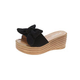 High Heels Slides Summer Bowknot Platform High Heel Sandals