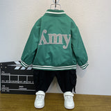 Toddler Boys Jackets Boys' Spring and Autumn Baseball Uniform