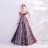 Mauve Dress Bridesmaid Purple Dinner Party Performance Show Wedding Dress Evening Gown