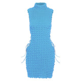 Music Festivals Rave Outfits Dress Spring and Summer Women's Clothing Fashion round Neck Slim Dress