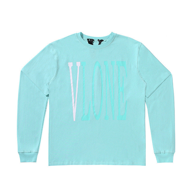 Vlone Sweatshirt Spring And Autumn V Printed Long Sleeve Men'S Women'S Pullover