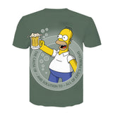 The Simpsons T Shirts Anime Round Neck Print