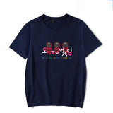 Squid Game Costume Guard Cartoon Printed Short-Sleeved T-shirt