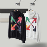 Off White Hoodie With Arrow Print Cotton Hoodie Arrow Men Owt