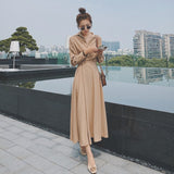 Kendall Jenner Wedding Guest Dress  Waist Slimming Elegant Slightly Mature Style Goddess Temperament Shirtdress