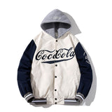 Varsity Jacket Embroidered Coat Men'S Winter Colorblock Baseball Uniform