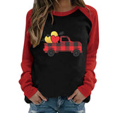 Valentine's Day T Shirts Couples Pullover round Neck Women's Long-Sleeved T-shirt