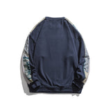 Crew Neck Sweatshirts for Men Men's Autumn Patchwork Sweater Men's Casual Pullover