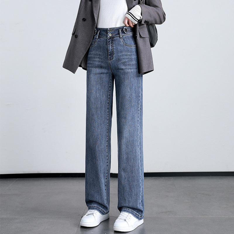 Gloria Vanderbilt Jeans Stitching Loose Slimming and Straight Wide Leg Pants