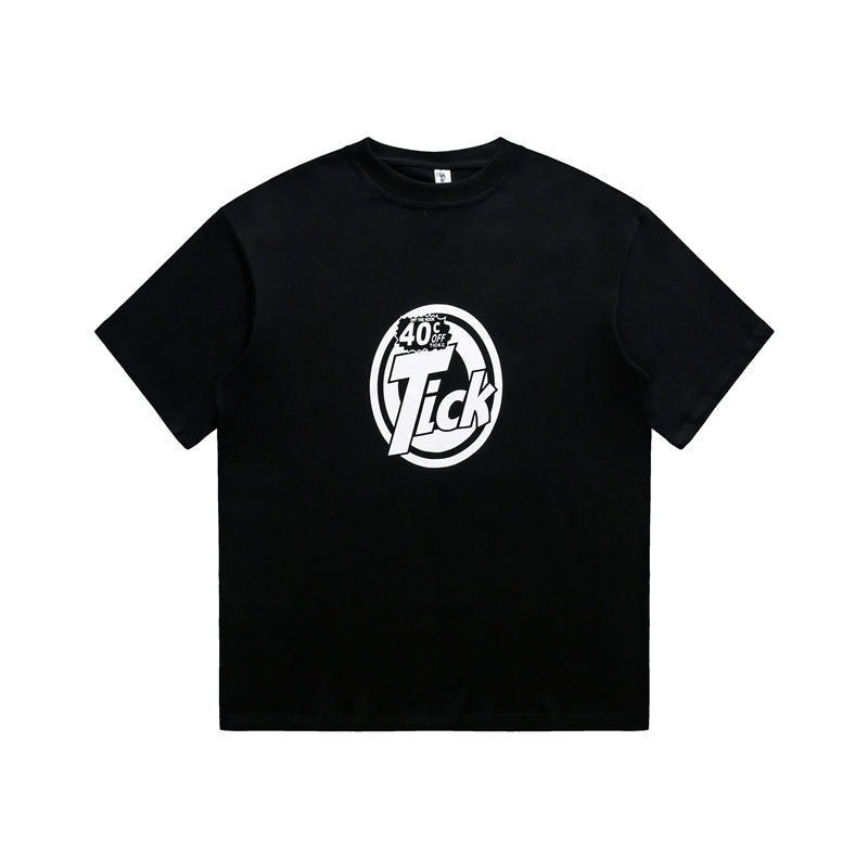 Men T Shitrs Round Neck Pullover Loose Pattern Printing