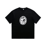 Men T Shitrs Round Neck Pullover Loose Pattern Printing
