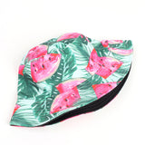 Bucket Hat Fishing Cap Cotton Print Fisherman Hat Fruit Cartoon Printing Outdoor Sunshade Sun Protection Hat