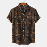 Camp Collar Shirt Short Sleeve Flower Shirt