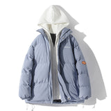 MEN'S Hoodie Thickened Fake Two Pieces Hooded Casual Loose