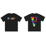 Vlone T Shirt Loose Men'S And Women'S Reflective T-Shirt Summer