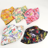 Bucket Hat Fishing Cap Cotton Print Fisherman Hat Cartoon Character Bucket Hat Symbol Printing