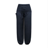 Coachella Music Festival Outfits Solid Color Loose-Fitting Large Size Casual Breathable Pants