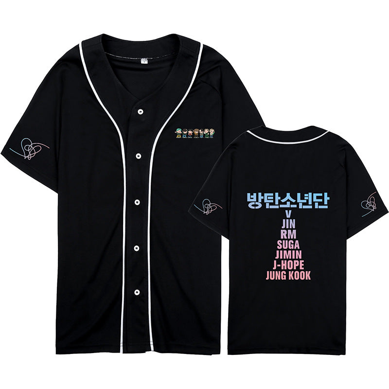 BTS Proof T Shirt Short Sleeve Baseball Shirt Summer Clothes T-shirt Baseball Shirt