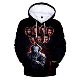 Anime Hoddies Stephen King's It 2 Coat Fall Winter Fashion 3D Digital Printed Hood Sweatshirt Hoodie