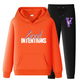 Vlone Hoodie & Pants 2 Piece Set Casual Loose Hoodie Sweatshirt