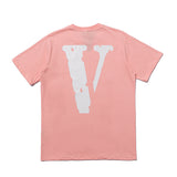 Vlone T Shirt Summer Short-Sleeved Girl Pink Short Sleeve Men'S And Women'S T-Shirt