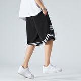 Mens White Shorts Men's Shorts Summer Loose Sports and Leisure