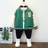 Toddler Boys Jackets Boys' Coat Spring and Autumn Baseball Uniform