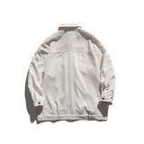 Man Fall Outfis Autumn Vintage Corduroy Lapel Jacket Men Loose Street Workwear Tops