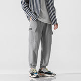 Man Fall Outfis Autumn Solid Color Simple Multi-Pocket Workwear Sweatpants Men Loose Casual Jogger Pants