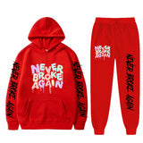 Never Broke Again Hoodie Casual Hooded Sweatshirt Casual Sports Pants
