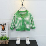 Toddler Boys Jackets Boys' Cardigan Plaid Sweater Coat Knitted
