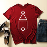 Squid Game Costume 2D Digital Creative Printing Casual Short Sleeve T-shirt