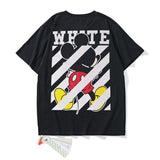 Off White T Shirt Cartoon Arrow Short Sleeve Summer Men And Women Couple Loose Casual Half Sleeves Tshirt Owt