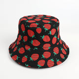 Bucket Hat Fishing Cap Cotton Print Fisherman Hat Printed Fruit Men And Women Outdoor Sun Hat