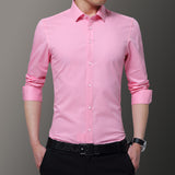 Men Shirts Long Sleeve Slim Fit Shirt