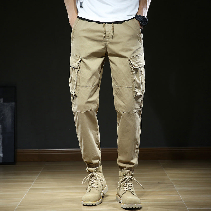 Cuffed Cargo Pants Autumn Leisure Men's Loose