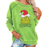 Men and Women Grinch Sweater Christmas Cute round Neck Sweater