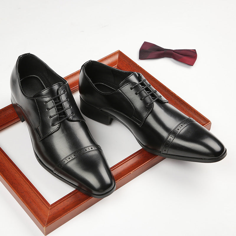 Men's Dress Shoes Classic Leather Oxfords Casual Cushioned Loafer plus Size Business Leather Shoes Men