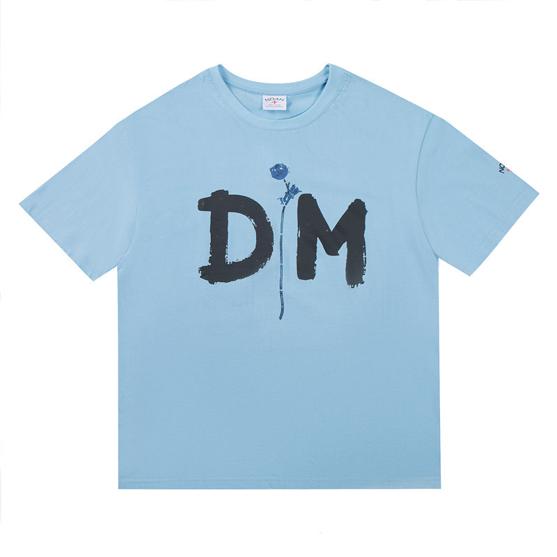 Noah T Shirt Noah Rose Printed Loose-Fitting Pure Cotton Short Sleeves T-Shirt