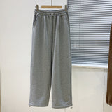 Grey Sweatpants Sweatpants Women's Winter Wear Fleece-Lined Track Pants