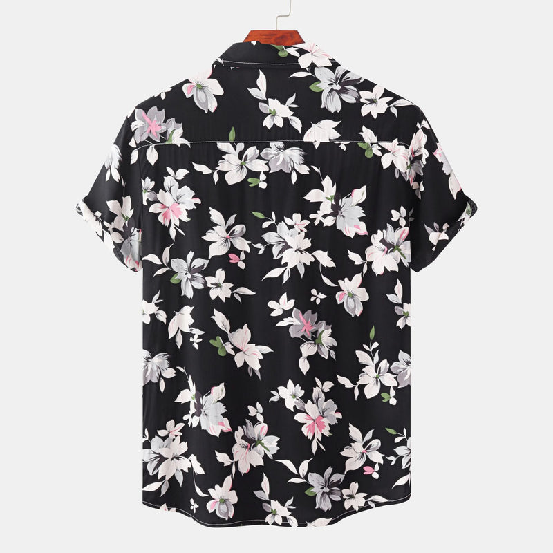 Camp Collar Shirt Printed Short Sleeve Shirt