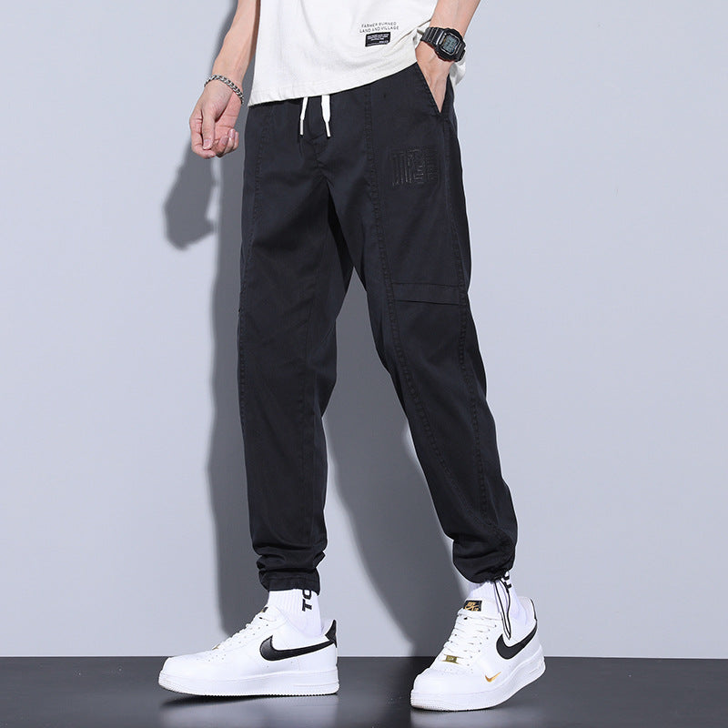 Cuffed Cargo Pants Casual Pants Men's Summer Loose Jeans