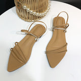 Women Black Dress Shoes Sandals Summer Thin Strap Sandals