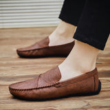 Men's Loafers Relaxedfit Slipon Loafer Men Shoes Spring All-Match Summer Trendy Casual Soft Sole Leather Shoes