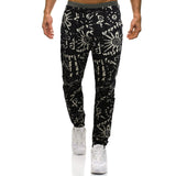Men's Pants Men's Sports Pants Slim-Fit Printed Trousers