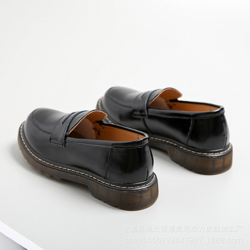 Mary Jane Shoes Retro Flat Bottom Small Leather Shoes For Women
