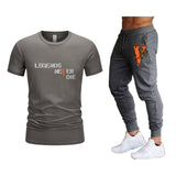 Vlone T Shirts & Pants 2 Piece Set T-Shirt Men'S Suit Printed Sports