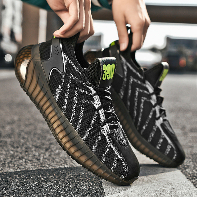 Men's Sneaks & Athletic Jogging Shoes Summer Fly-Kit Mesh Sneakers Trendy Fashion Casual Shoes for Men