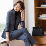 Interview Suit Women Slim Fit Suit Slimming Work Clothes