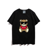 Moschino T Shirt Teddy Bear Pattern Quick-Drying Loose Short Sleeve